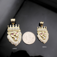 Real 10K Gold Lion Pendant