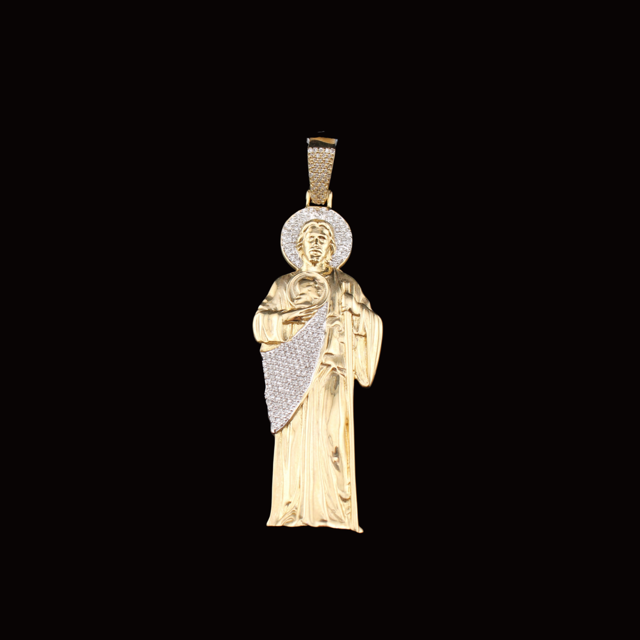 10K Diamond St. Jude Pendant