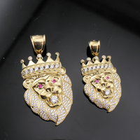 Real 10K Gold Lion Pendant