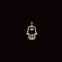 Colgante de Hamsa de Diamantes de Oro de 10K Auténtico