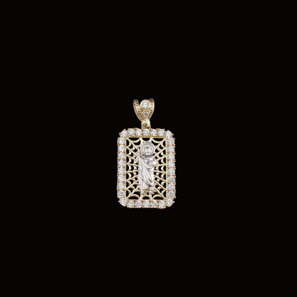 10K Gold San Judas Pendant Square