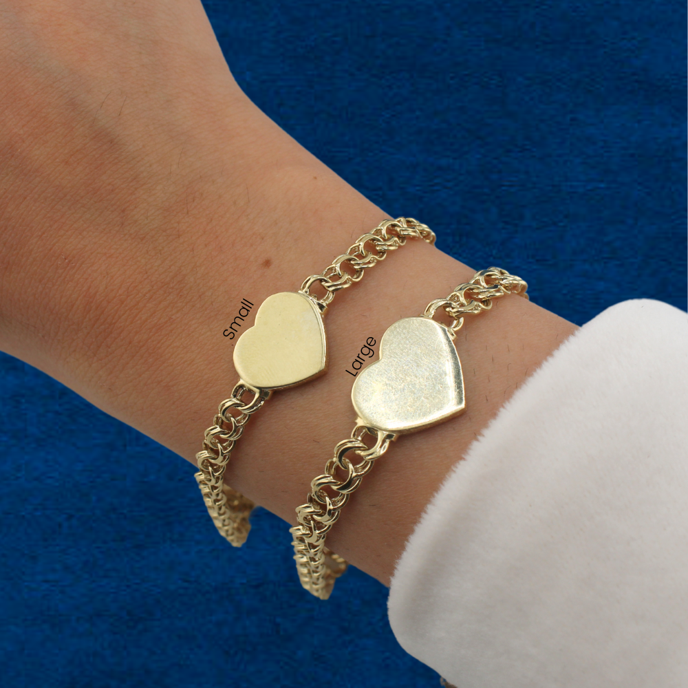 10K Heart Chino Bracelet