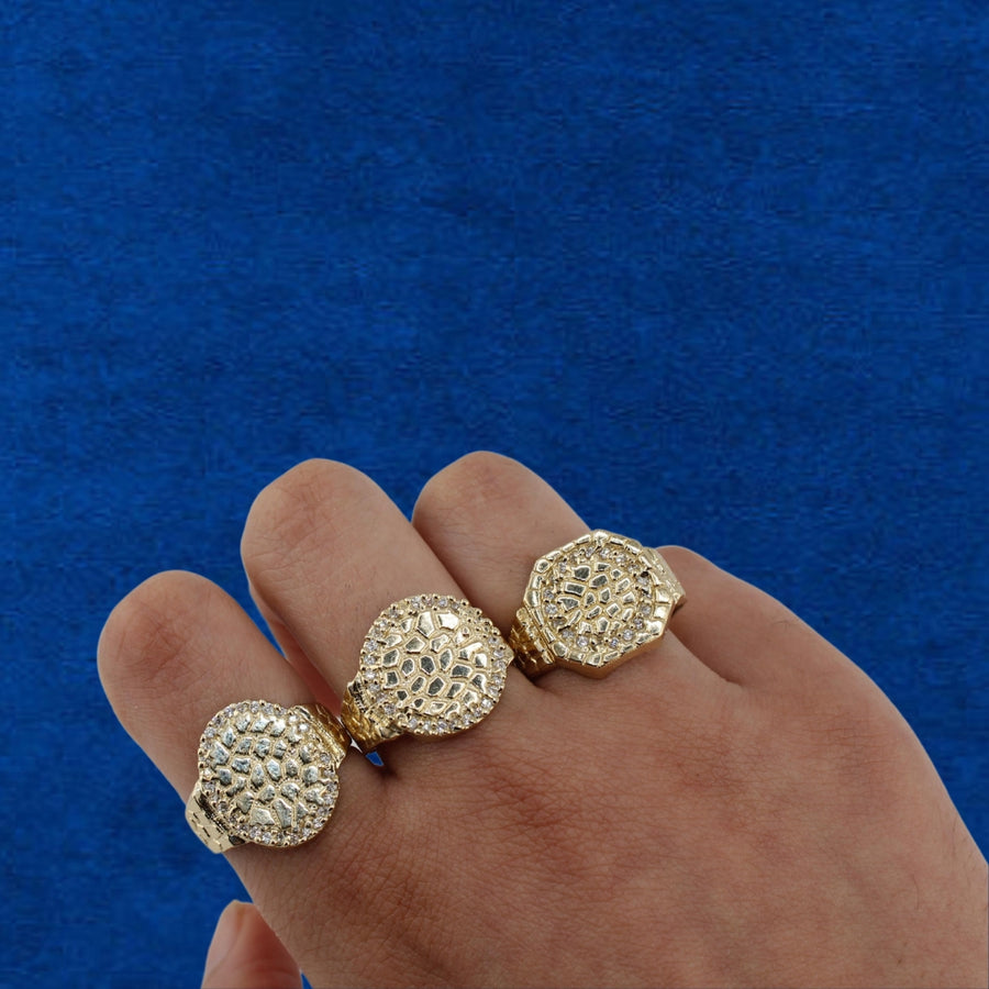 14K Nugget Rings Multiple Shapes