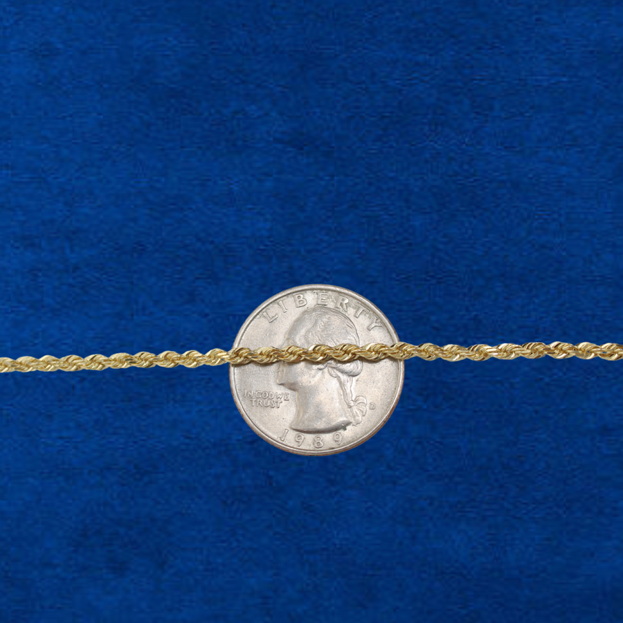 10K Solid 2.5mm Rope Chains