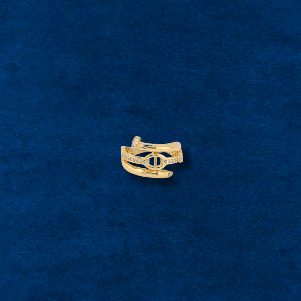 14K Women Nail Ring
