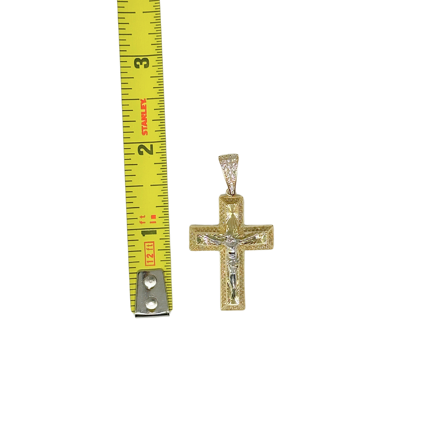 10K Jesus Crucifix Cross Pendent