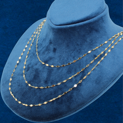 14K Mirror Link Chains