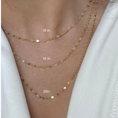 14K Mirror Link Chains