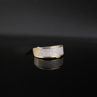 Anillo de hombre de oro de 10K y diamantes auténticos