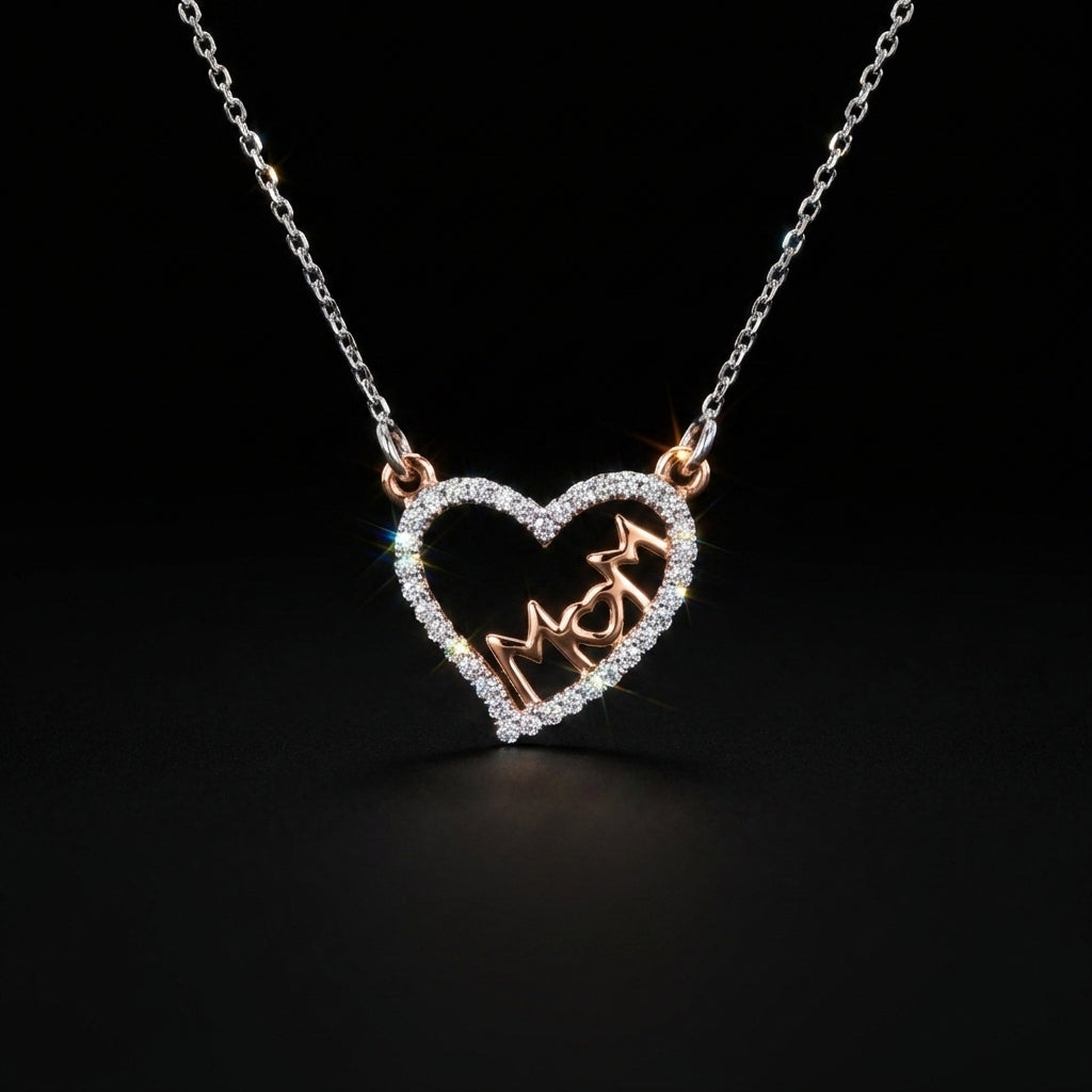 10K Diamond Mom Necklace 0.19 CTW