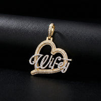 10K Diamond Wifey Pendant 0.9 CTW