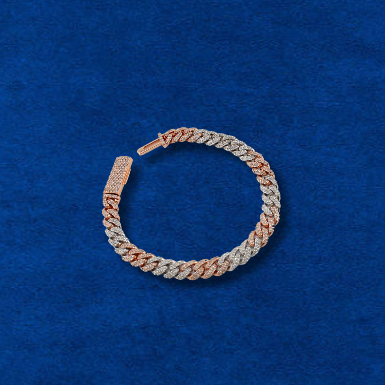 10K Diamond Rose Gold & White Gold Bracelet