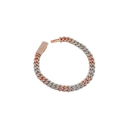 10K Diamond Rose Gold & White Gold Bracelet