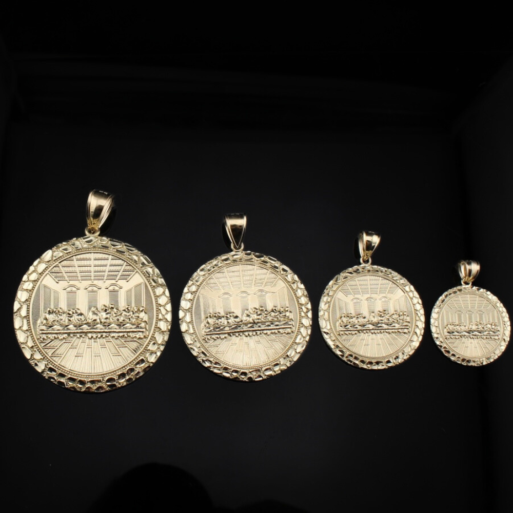 Real 10K Gold Last Supper Pendant