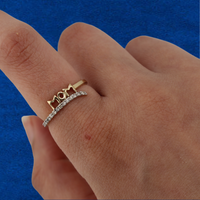 Anillo de oro de 14 quilates para mamá