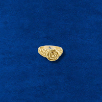 Anillo pepita de oro rosa de 10K