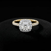 Anillo Tiara Piedra Verde Oro 14K Real
