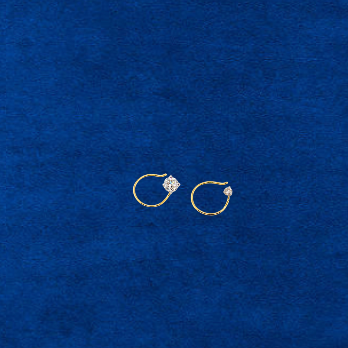 Real 14K Gold Diamond Nose Ring