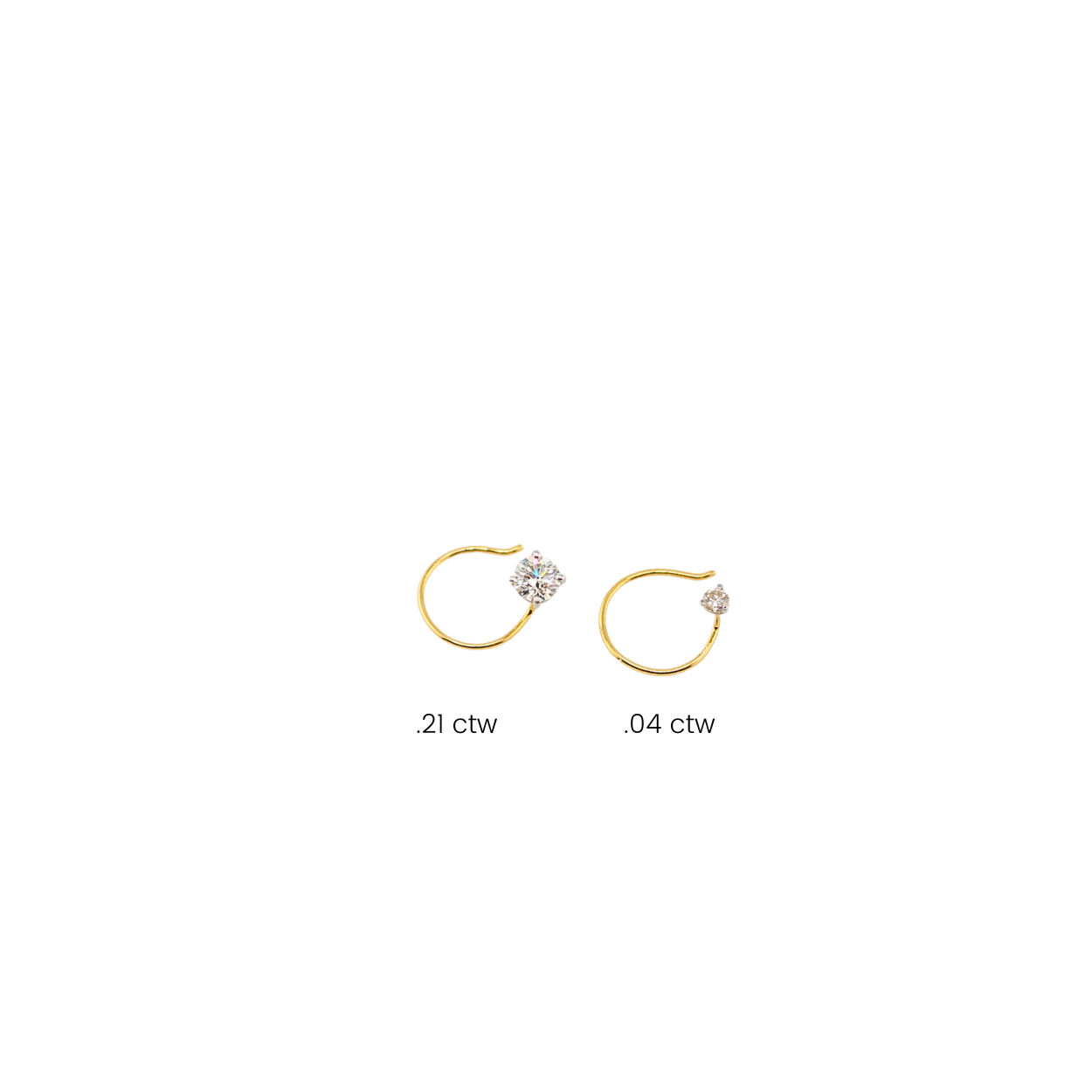 14K Diamond Nose Ring