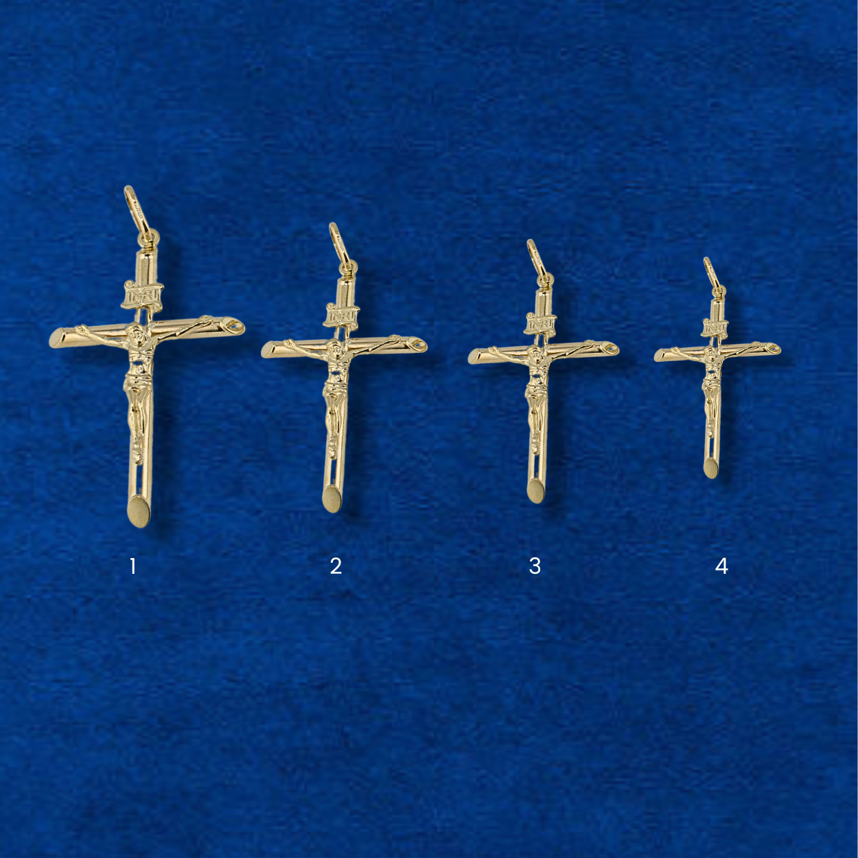 10K Pipe Cross Pendants