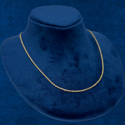 10K Solid Gold Rope Chain 1.2mm