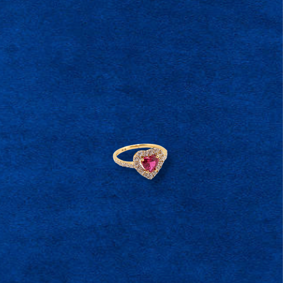 14K Heart Ring