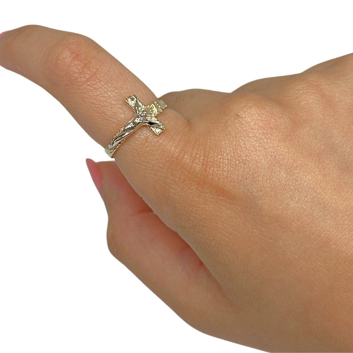 10K Crucifix Band