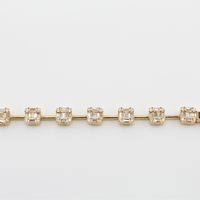 Pulsera de oro de 18 quilates con diamantes de 2.55 CTW