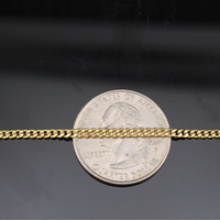 Real 10K Gold 2mm Cuban Chains