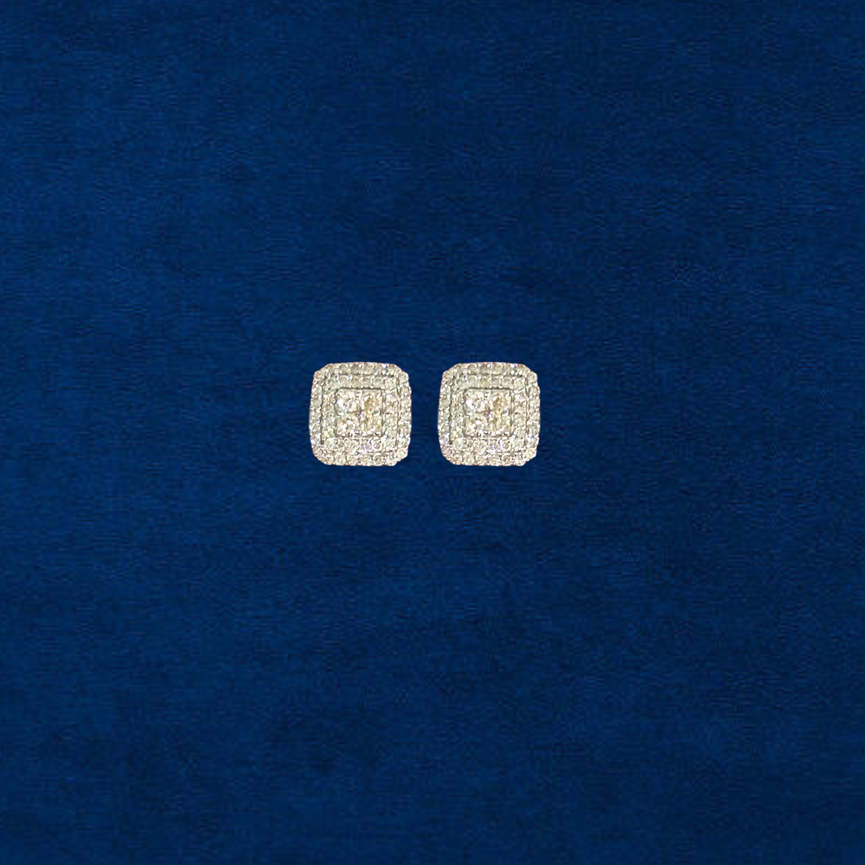 10K Real Diamond Square Studs