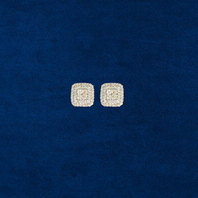10K Real Diamond Square Studs