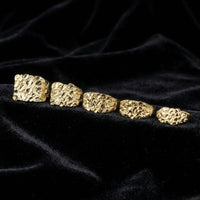 Anillo de pepita de oro de 10K real