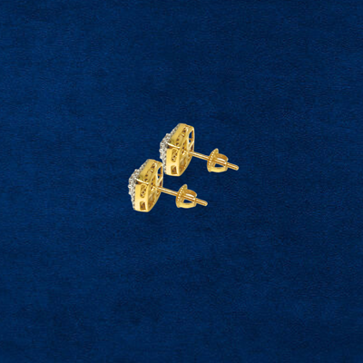 10K Real Diamond Square Studs
