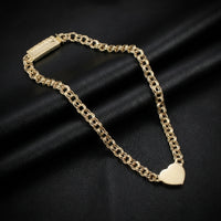Real 14K Gold Heart Chino Chain