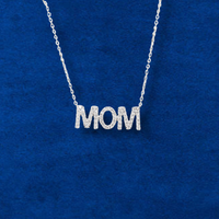 10K Diamond 'MOM' Necklace 1