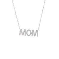 Gargantilla de oro de 10K con diamantes "Mamá"