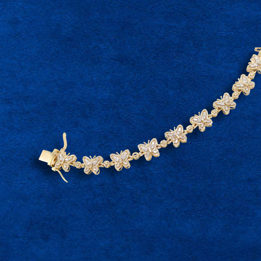 10K Diamond Butterfly Bracelet