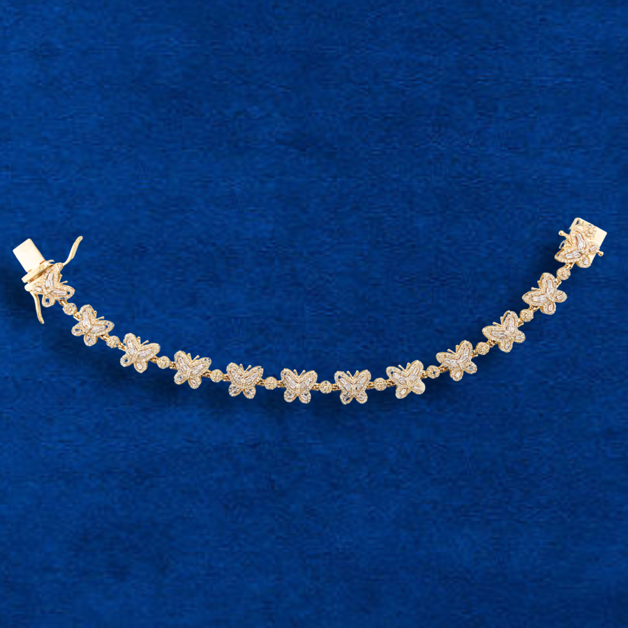 10K Diamond Butterfly Bracelet