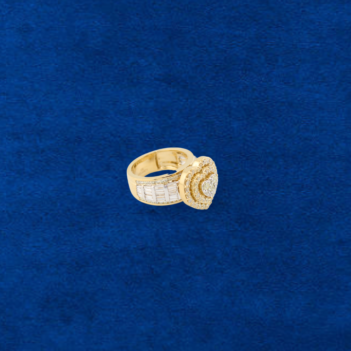 Anillo de oro de 10K auténtico con diamante para mujer, 1.8 CTW