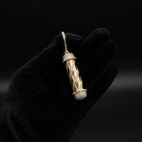 14K Diamond Barber Pole 3D Pendant 5.45 CTW