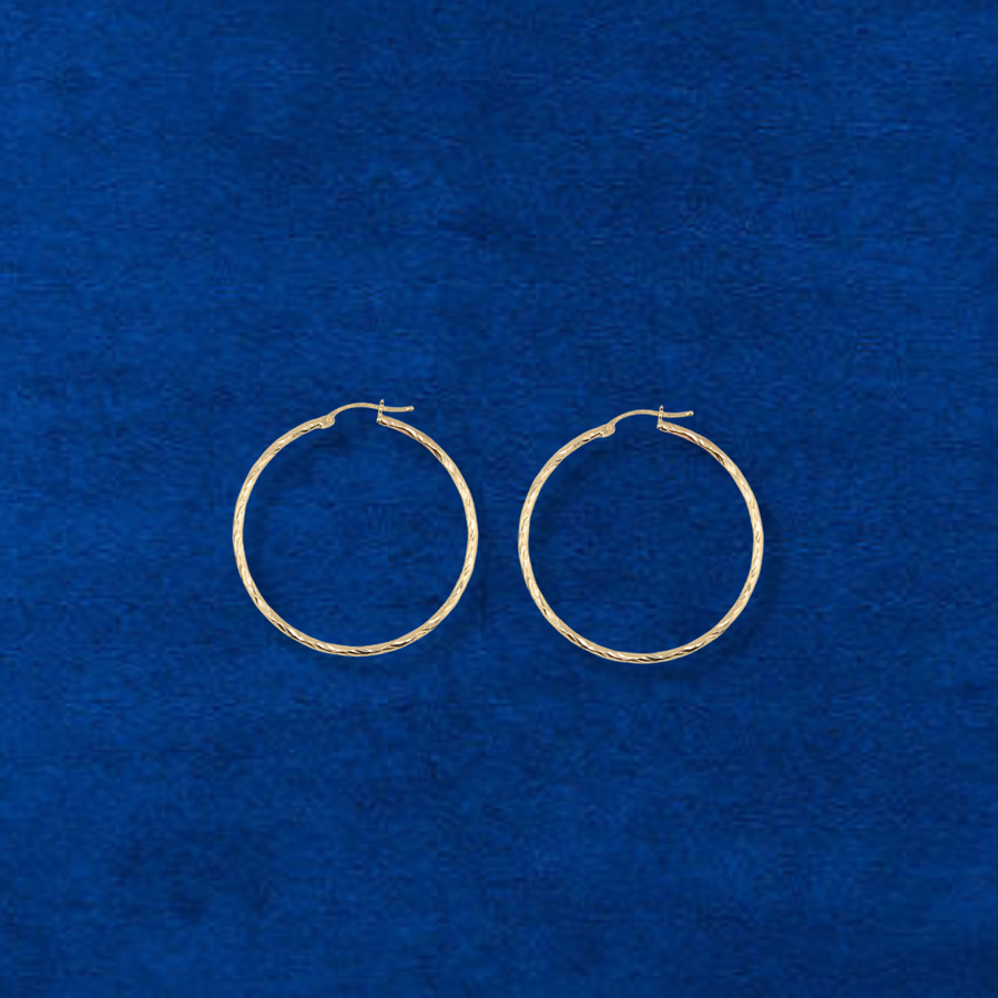 14K Gold Hoops