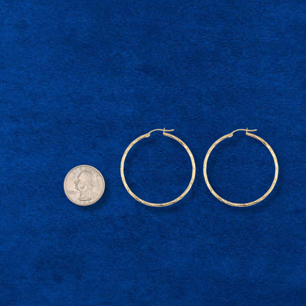 Aretes de oro macizo de 14K