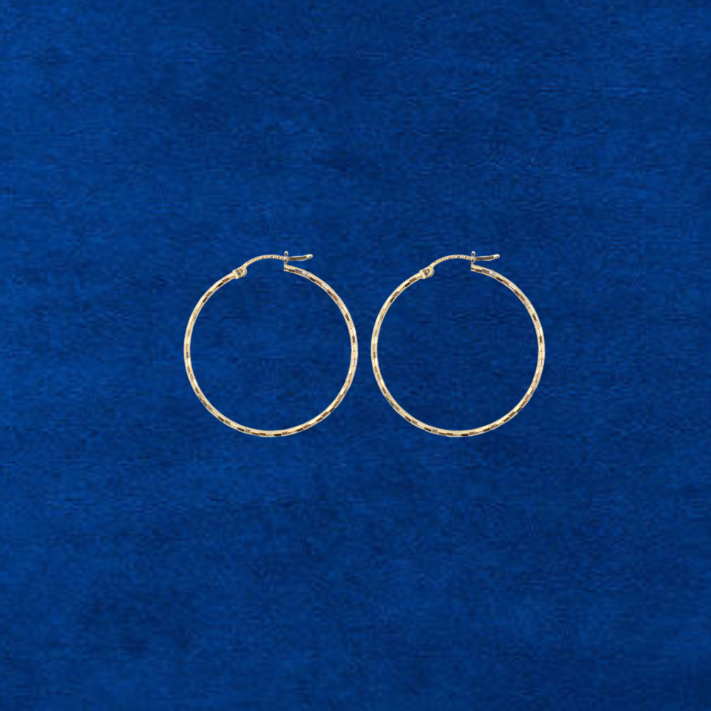 Real 14K Gold Hoops