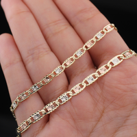 Real 14K Gold Valentino Chain Bracelet