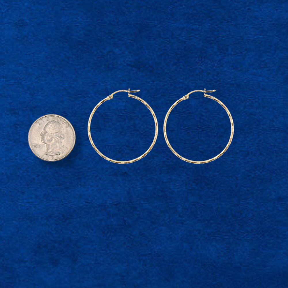 Real 14K Gold Hoops