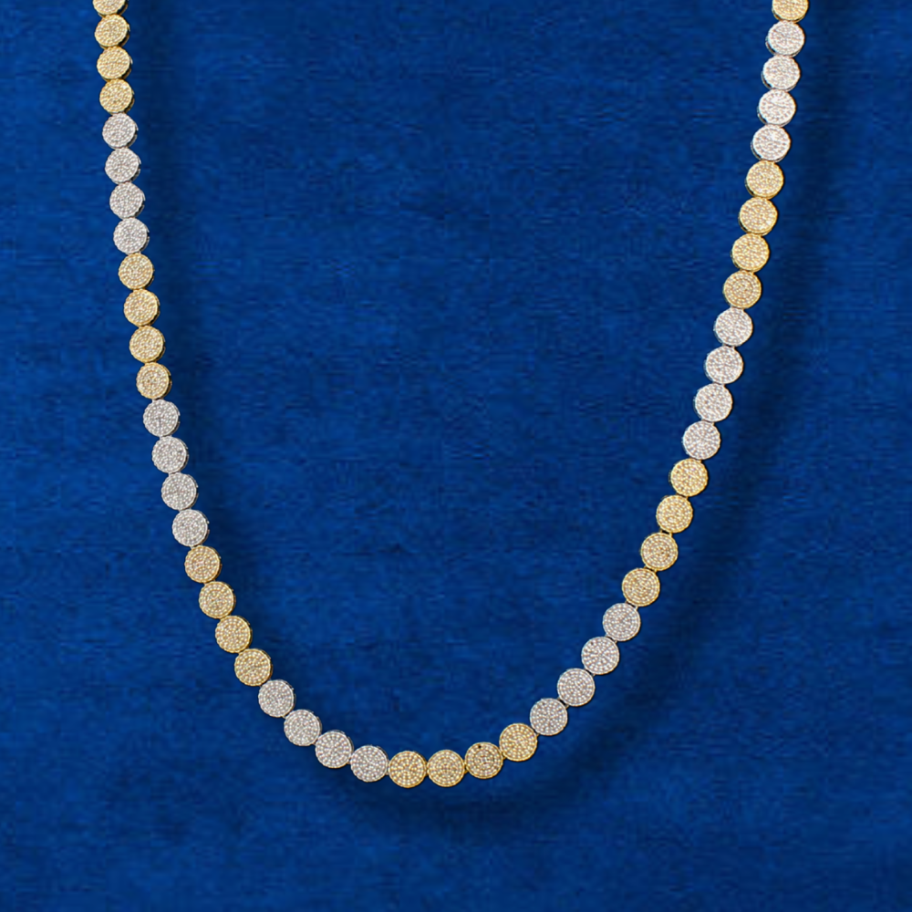 10K Mens Diamond Two Tone Chain