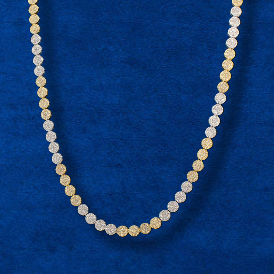 10K Mens Diamond Two Tone Chain