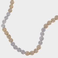 Real 10K Two Tone Gold Mens Diamond Chain