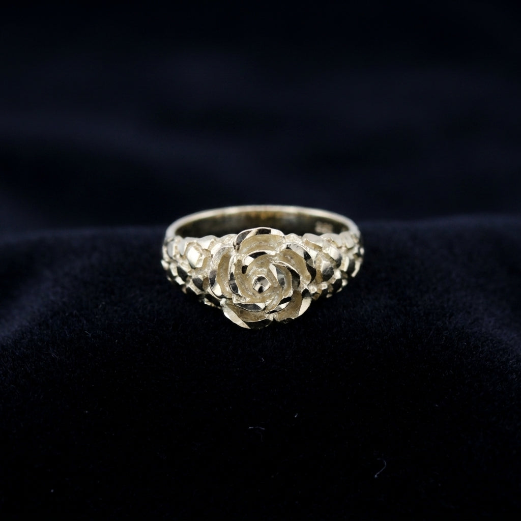 Anillo pepita de oro rosa de 10K