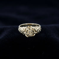 Anillo pepita de oro rosa de 10K